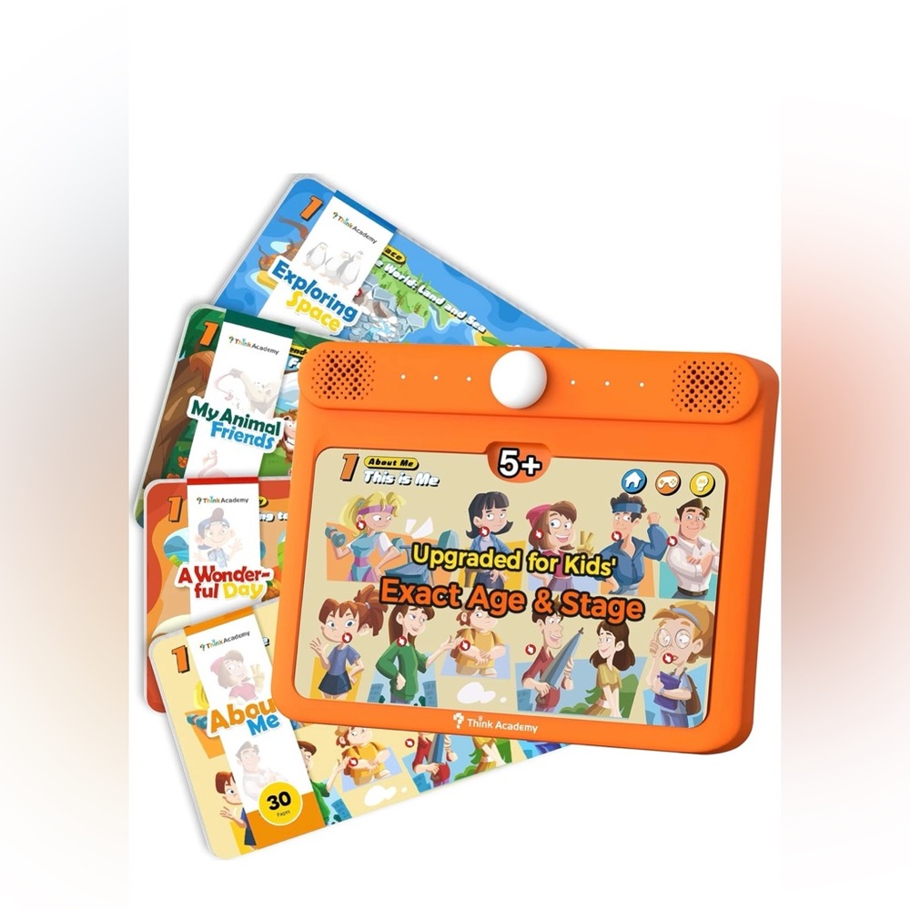 Think Academy Learning Pad for 5+, Age-Optimized Screen-Free Educational System